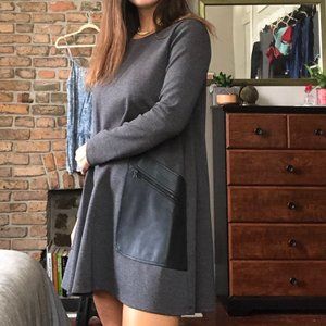 BCBG Gray and Black Winter Dress
